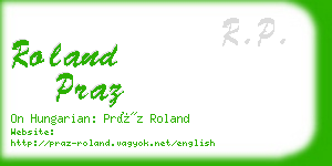 roland praz business card